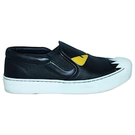 Fendi-Monster Slip On Sneakers-Black