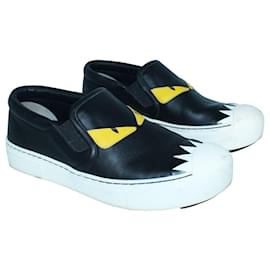 Fendi-Monster Slip On Sneakers-Black