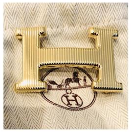 Hermès-Boucle de ceinture Hermès-Doré