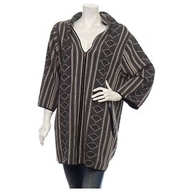 Cardigan Dagmar en laine beige noir Noir Beige