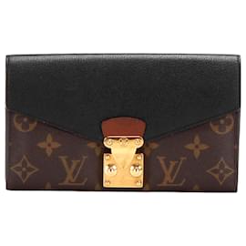 Louis Vuitton-Louis Vuitton Brown Monogram Pallas Wallet-Brown,Black