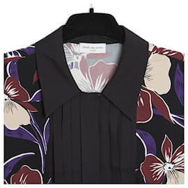 Dries Van Noten-FIORI DI SETA PIEGHE FR38-Nero