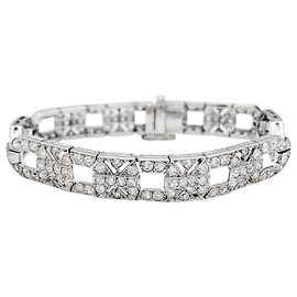 inconnue Bracciale in platino Art Déco, oro bianco e diamanti. Altro