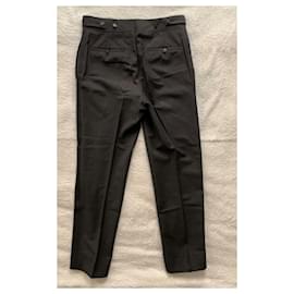 Lanvin-Wool tuxedo trousers-Dark grey