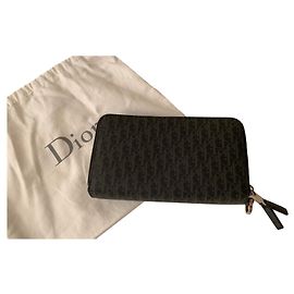 Dior Portefeuilles Petits accessoires Noir Gris anthracite