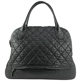 Chanel-XL Black Quilted Cocoon Dome Satchel-Other