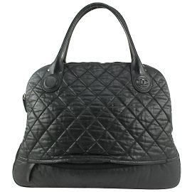 Chanel Borsa a mano XL nera trapuntata Cocoon Dome Altro