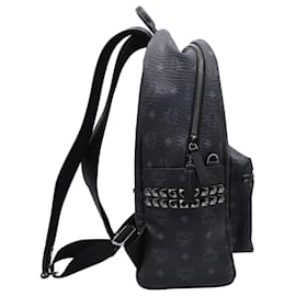 MCM-MCM Stark Side Studs Backpack in Visetos in Black Leather-Black