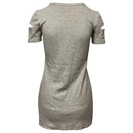 Helmut Lang-Helmut Lang Abito con maniche Slash in cotone grigio-Grigio