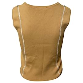 Sandro-Sandro Paris Knit Tank Top in Brown Viscose-Brown