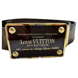Louis Vuitton Cintura Uomo Saint-Hule Envan Tour Reversibile Marrone Pelle  ref.244540 - Joli Closet