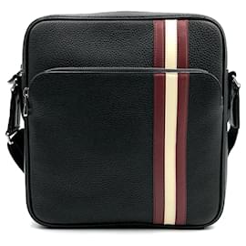 Bally-Bally bag messenger in black grained leather-Black