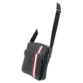 Bally-Bally bag messenger in black grained leather-Black