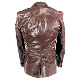 Hugo Boss-Hugo Boss jacket in brown shiny bamboo-viscose-Brown