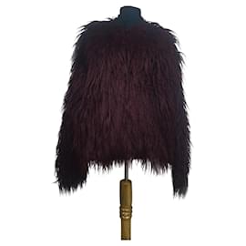 Msgm Coats, Outerwear Dark purple