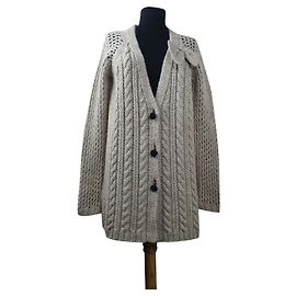 Cardigã Twin Set Bege Lã Alpaca Bege