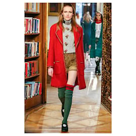 Chanel-11K$ Cappotto in tweed SALZBURG con finiture a catena-Rosso