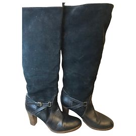 Botas de camurça e couro Comptoir des Cotonniers Preto