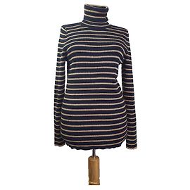 Pull Polo Ralph Lauren à rayures noires et dorées Noir Doré
