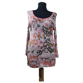 Luisa Cerano Bluse mit langen Ärmeln aus Viscose Mehrfarben