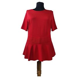 Carolina Herrera Red Blouse Top Red