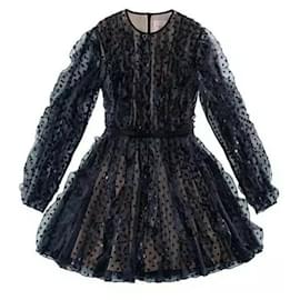 Giambattista Valli-GIAMBATTISTA VALLI x H&M BLACK TULLE SHORT DRESS-Black