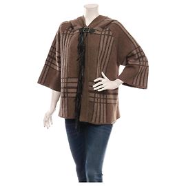 Cardigan Liu.Jo com capuz Marrom Bege Lã Marrom Bege