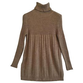 Vintage 30% mohair, 10% Wool. made in Italy. Construction plissée. Marron