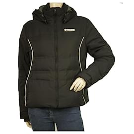 Colmar-Tamaño de la chaqueta con cremallera y capucha de invierno acolchado negro Colmar de esquí 42-Negro