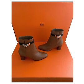 Botas Hermès Saint-Germain Castaño Negro Marrón claro