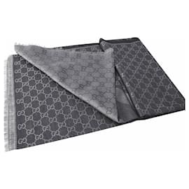 Gucci-stola sciarpa lenço gucci nuova con etichette-Cinza antracite