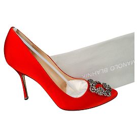 Manolo Blahnik Hangisi 105mm rot neu Rot
