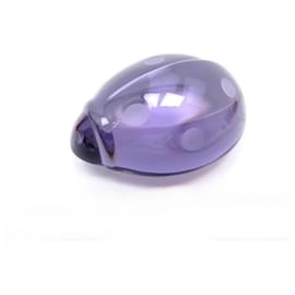 Baccarat-NEW BACCARAT PAPER PRESS LADYBUG CRYSTAL PURPLE LADYBUG PAPER PRESS-Purple