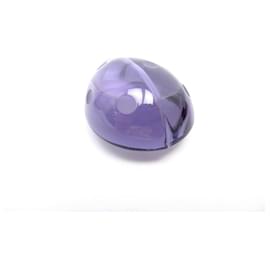 Baccarat-NEW BACCARAT PAPER PRESS LADYBUG CRYSTAL PURPLE LADYBUG PAPER PRESS-Purple