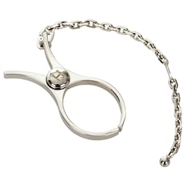 Hermès-Hermes Silver Filou Glove Holder-Silvery