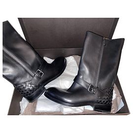 stivale bottega veneta in pelle Nero