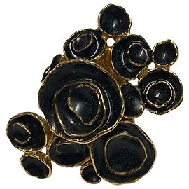 Anello Arty Flower Yves Saint Laurent in metallo dorato D'oro