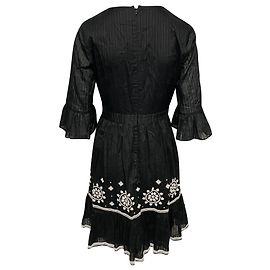 Abito ricamato Kate Spade in rayon nero Nero