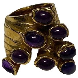 Bague Yves Saint Laurent Arty Dots en Métal Doré Doré