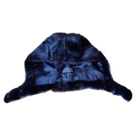 Prada-PRADA BLACK MINK FUR HAT-Black