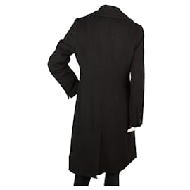 Bill Blass-Bill Blass Black Angora Wool A Line Classic Warm Winter Coat size 8-Nero