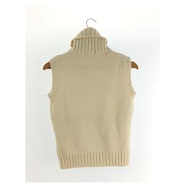 Céline-[Used] CELINE Knit vest (thick) / L-Cream