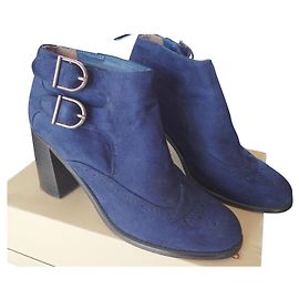 Autre Marque Bottines Vanessa WU en daim bleu marine Bleu