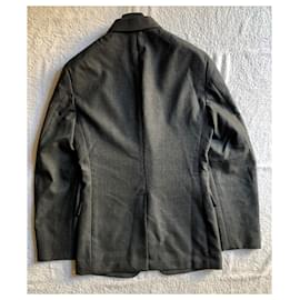 Prada-Deconstructed wool jacket-Dark grey