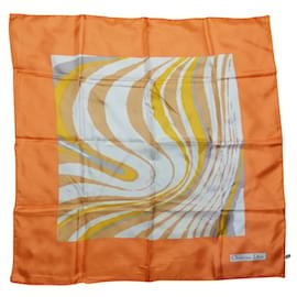 Christian Dior-Silk scarf-Beige,Orange,Yellow