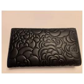 Chanel-Embossed Camelia Pattern  .Collector !!!-Black
