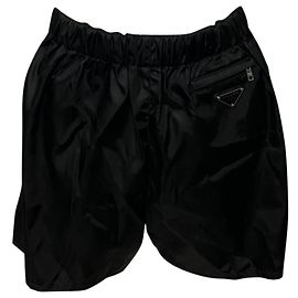 Pantaloncini Shell Prada in poliammide nero Nero