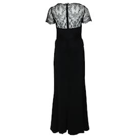 Autre Marque-Marchesa Notte Lace Gown in Black Polyester-Black