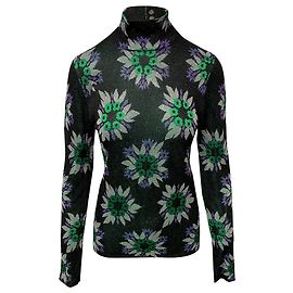 Paco Rabanne Metallic-Blumenjacquard-Top mit Stehkragen aus mehrfarbigem Polyester Andere