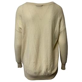 Vince-Vince Colorbock Sweater in Beige Cashmere-Other,Python print